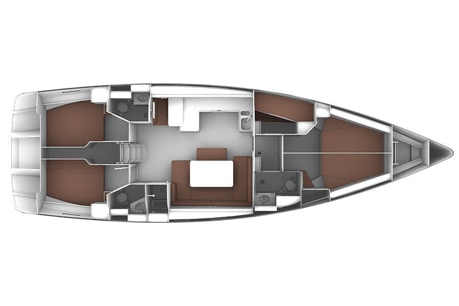 Bavaria Cruiser 51 — план кают